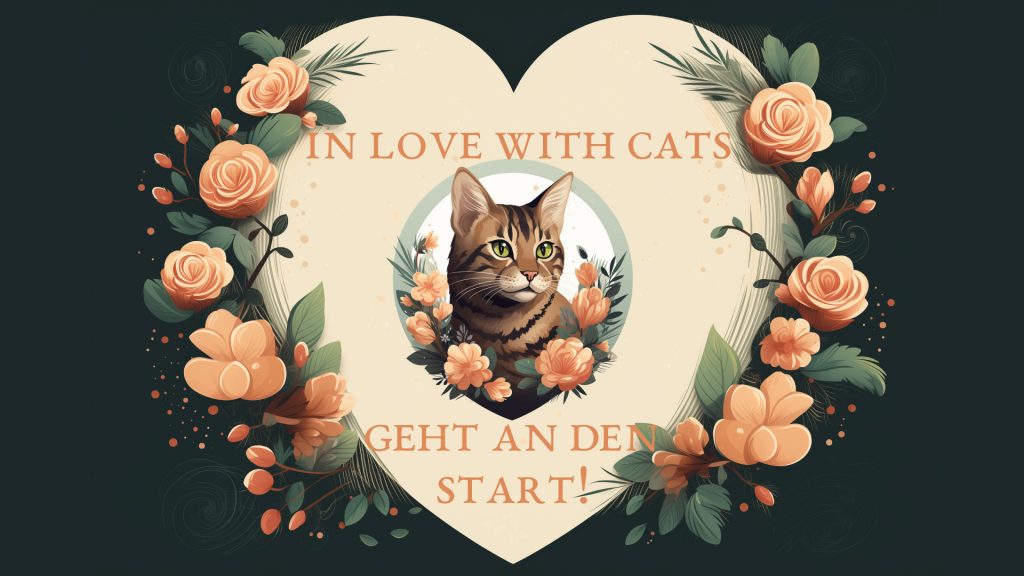 ILWC Logo umgeben von Blumen und Aufschrift Katzen Blog In Love with Cats geht an den Start