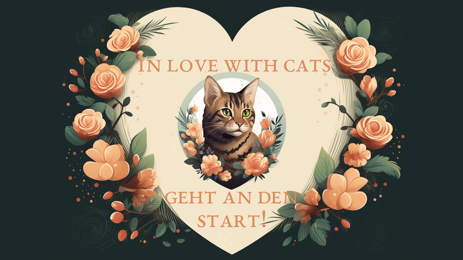 ILWC Logo umgeben von Blumen und Aufschrift Katzen Blog In Love with Cats geht an den Start